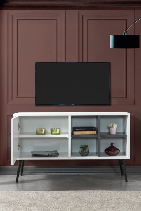 Hanah Home Şile 3112 Soporte para TV Blanco y Antracita Hanah Home Şile 3112 Soporte para TV Blanco y Antracita